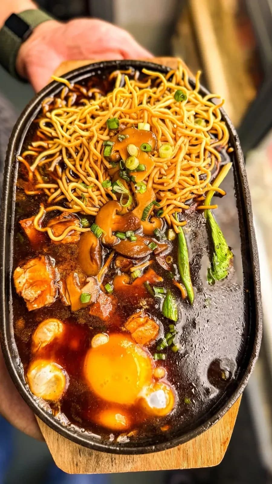 Sample Chinese-Italian bites with a drink