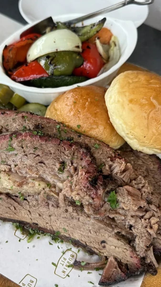 BBQ scent greets you at Burnin' Pit