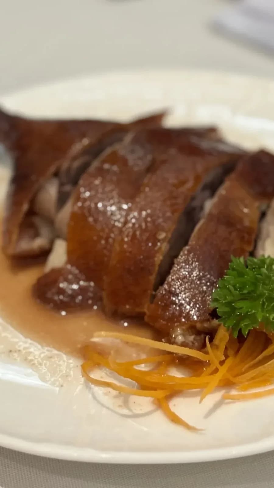 Duck carving right at your table