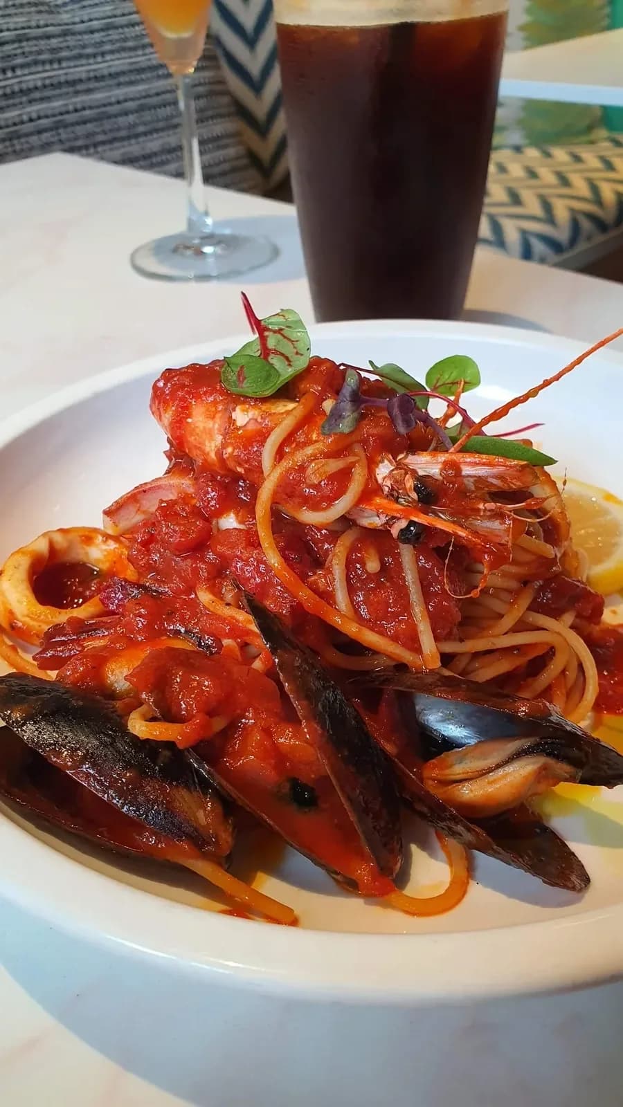 Twirl spaghetti at SUPER BLONDE