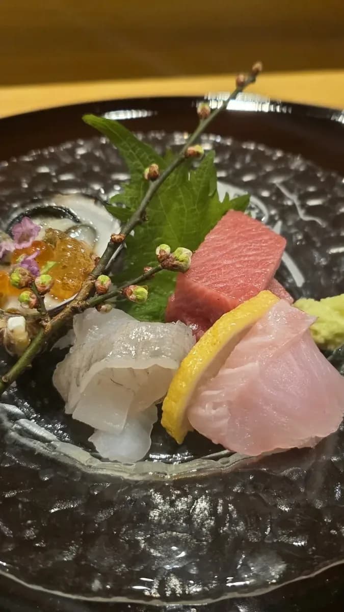Sit at the counter for sashimi