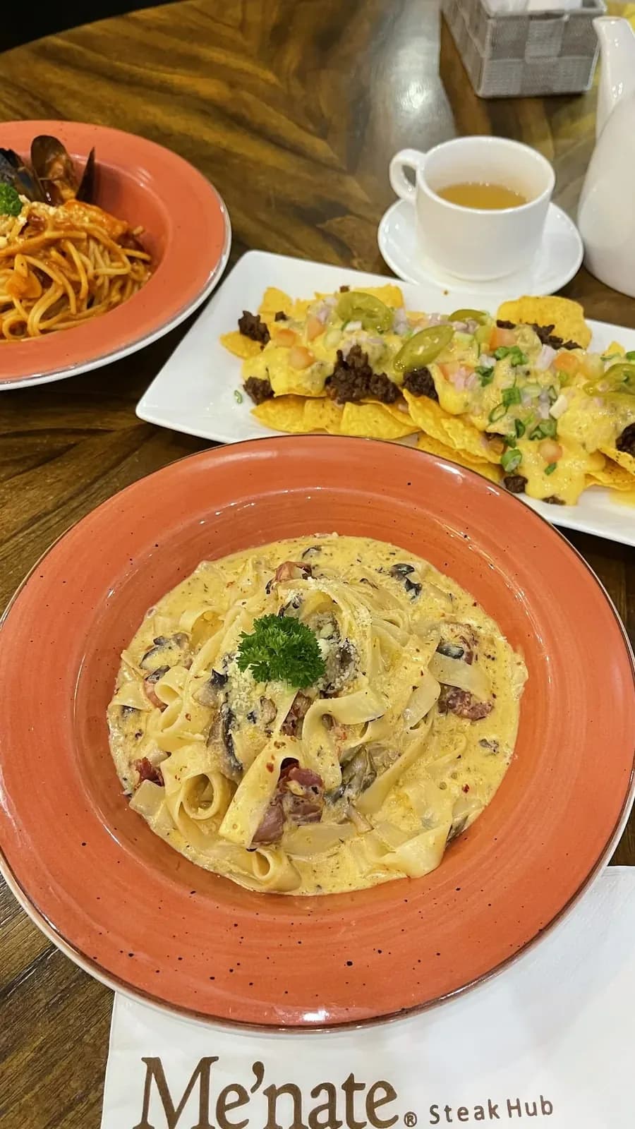 Cozy vibe at Me'nate Steak Hub