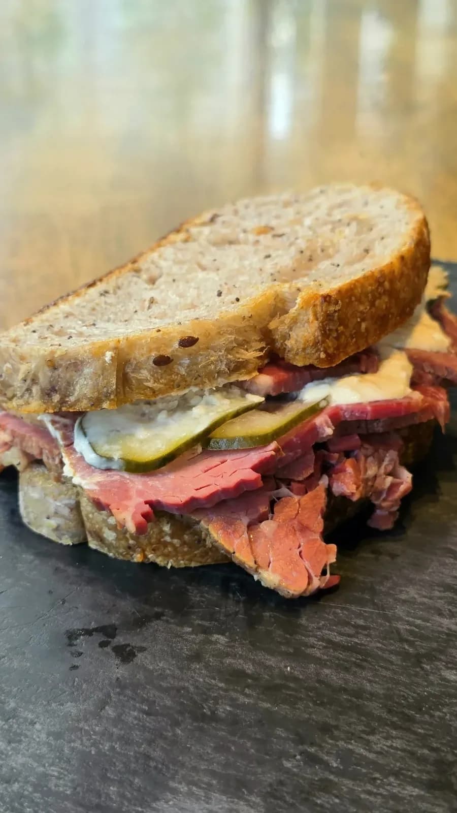 Walk in, smell coffee bread