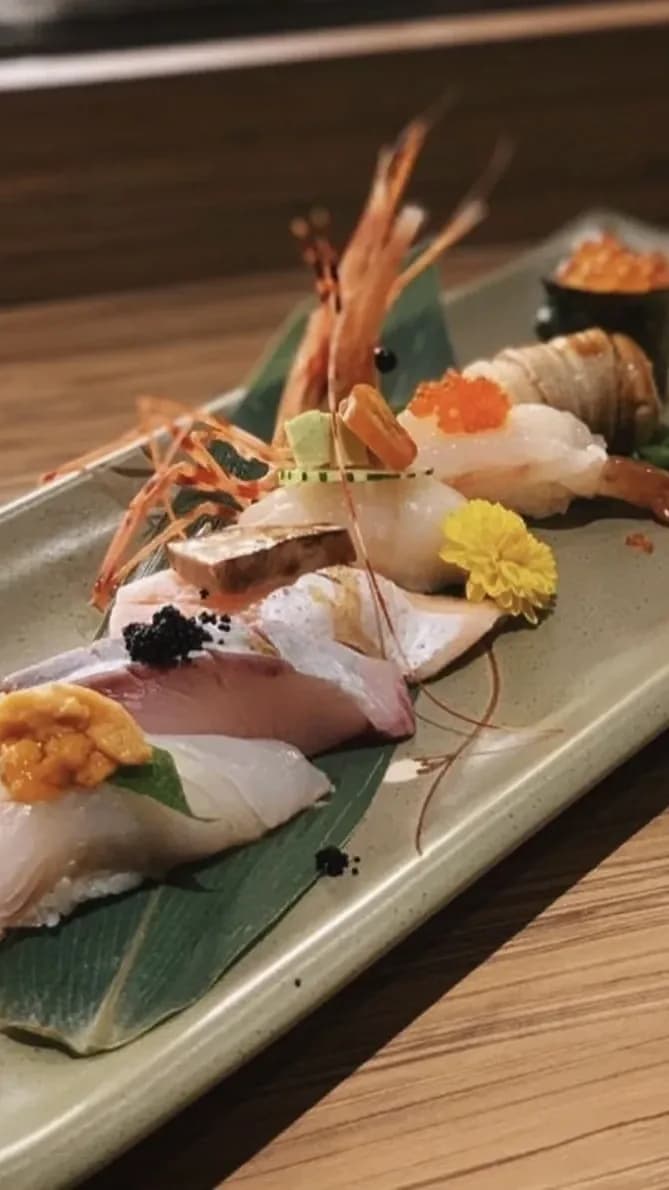 Try sushi rolls at Haru