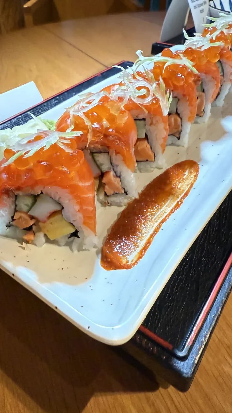 Roll sushi at the counter