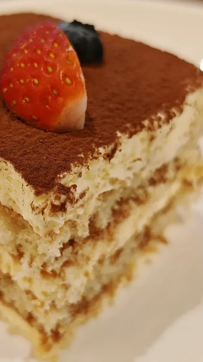 Tiramisu arrives at your table