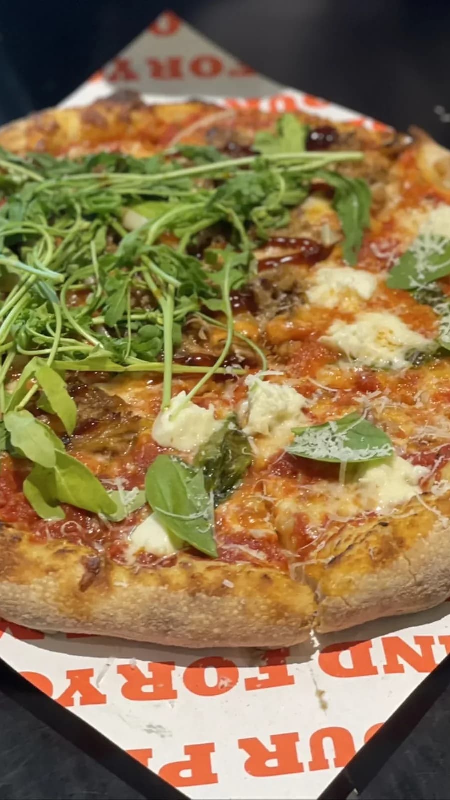 Order arugula pizza with your group