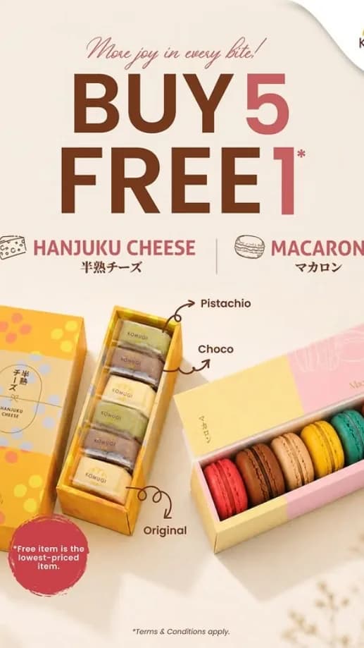 Sweet macaron bites at Komugi