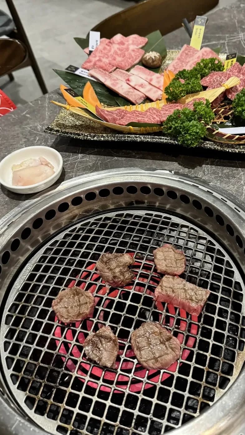 Grill your own yakiniku at the table