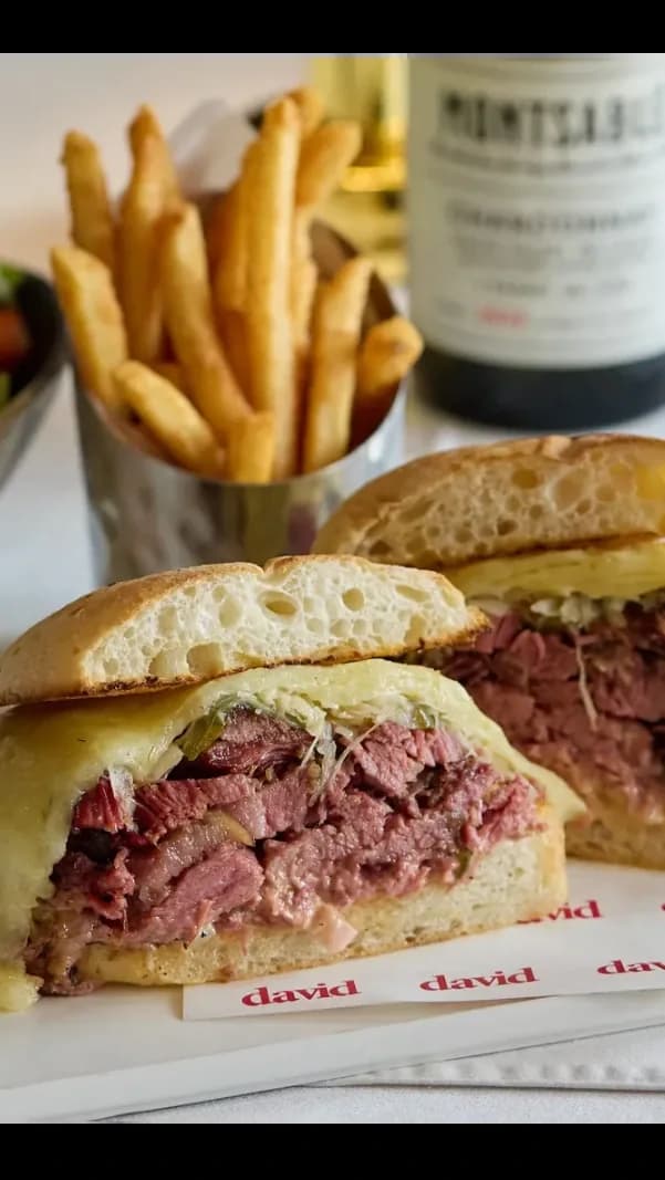 Bite into their French burger