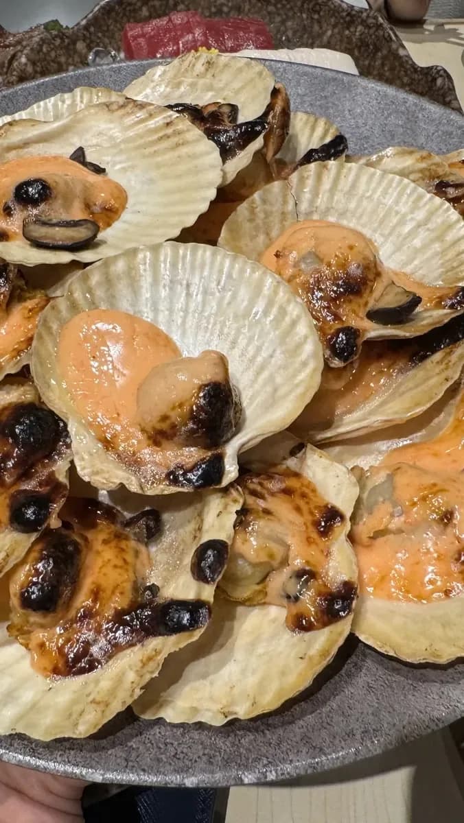 Scallops with your group at Mitasu