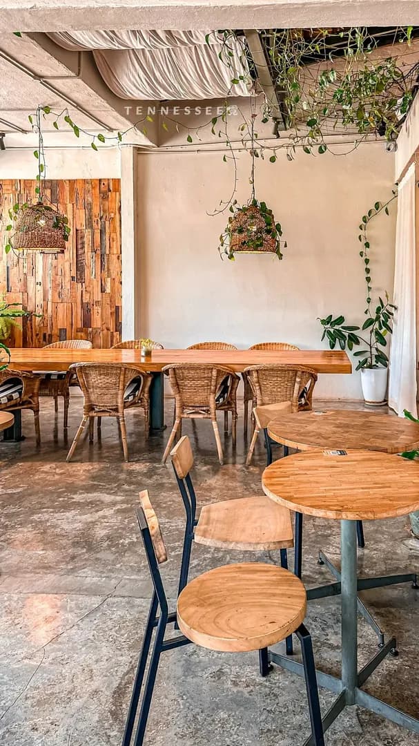 You walk into a calm, cozy cafe photo 2