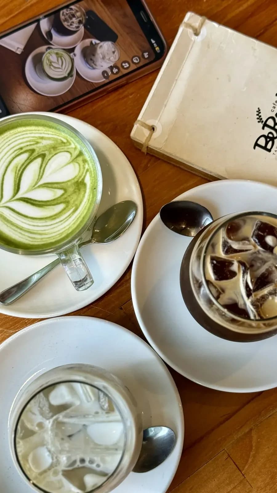 You walk into a calm, cozy cafe