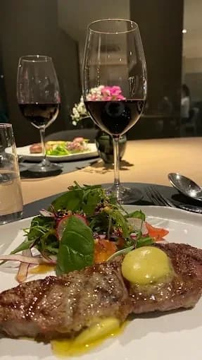 Steak and wine at BEAST
