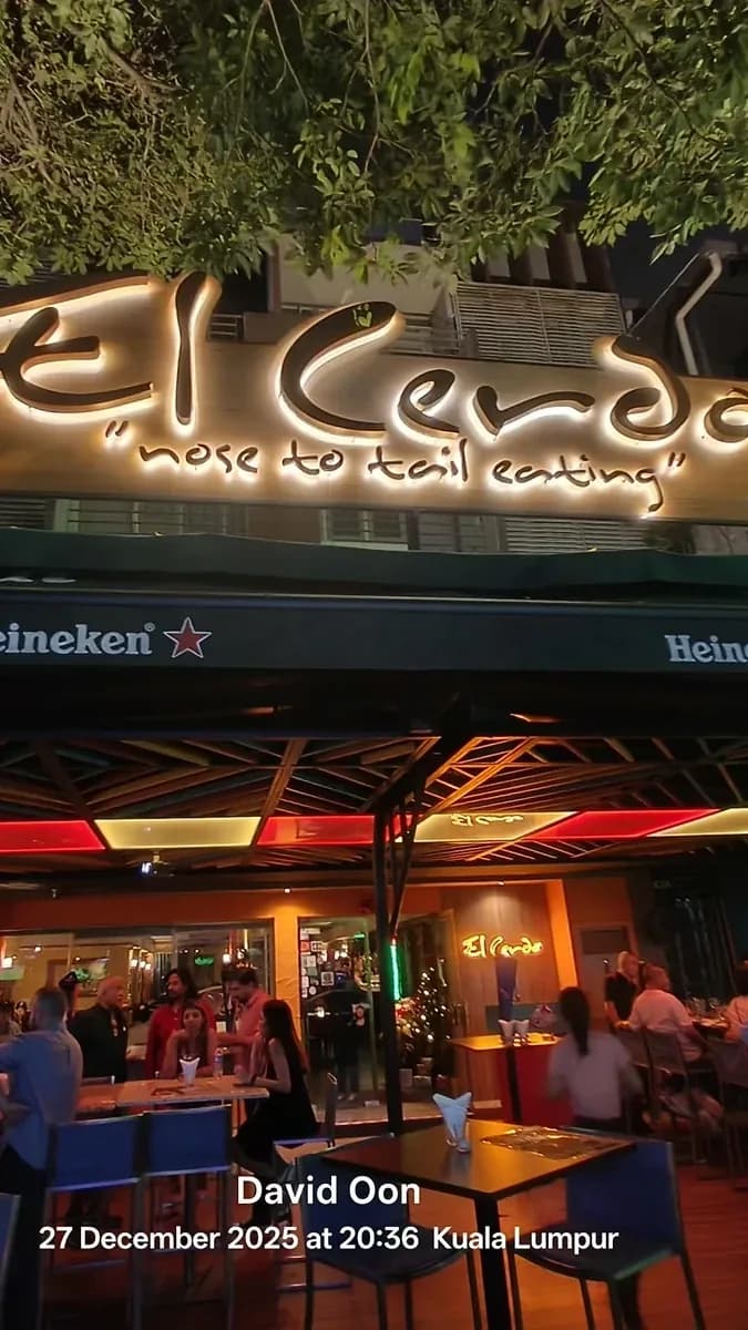 Walk into El Cerdo for pork