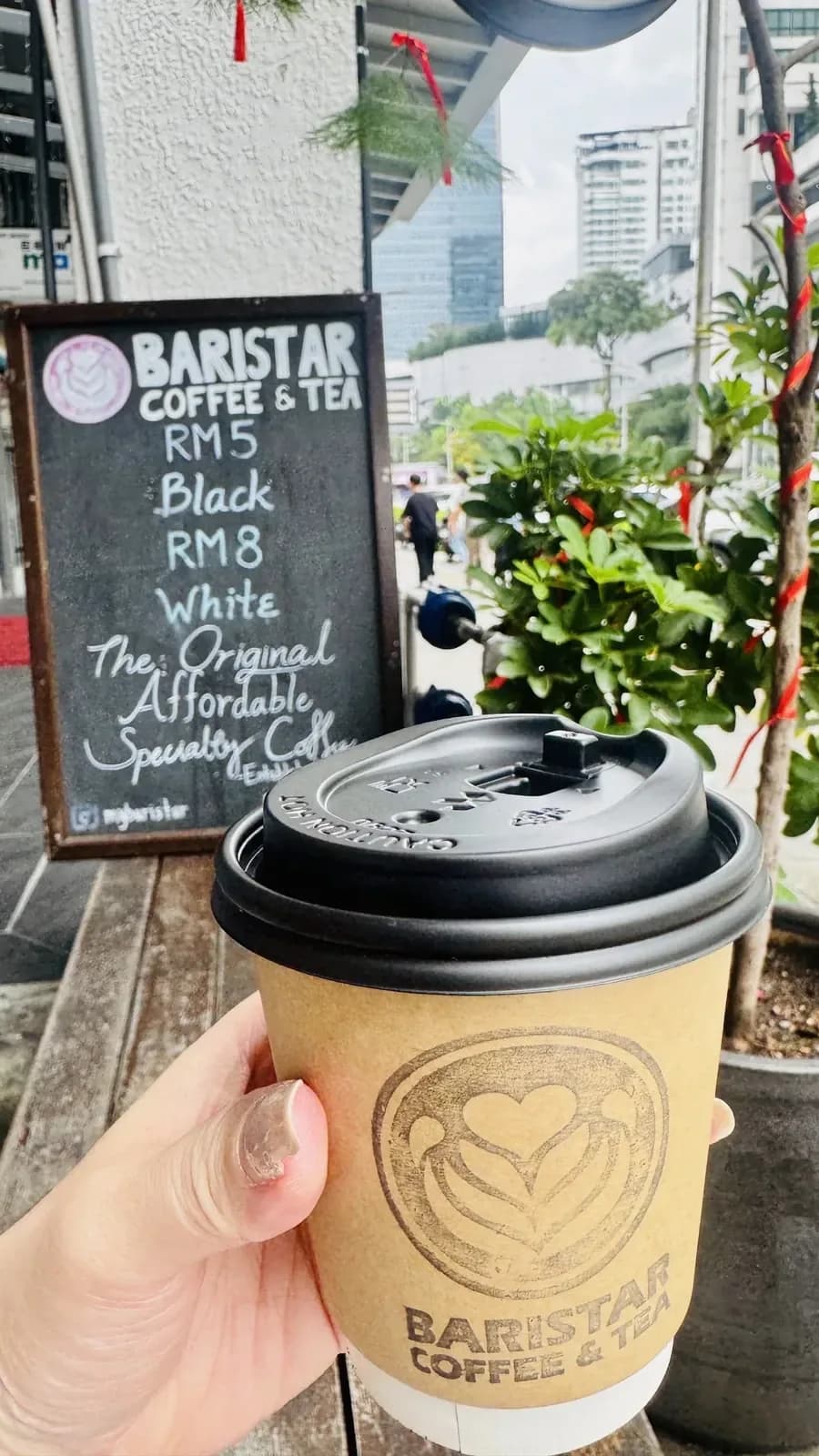 Order coffee at Baristar Coffee & Tea Express